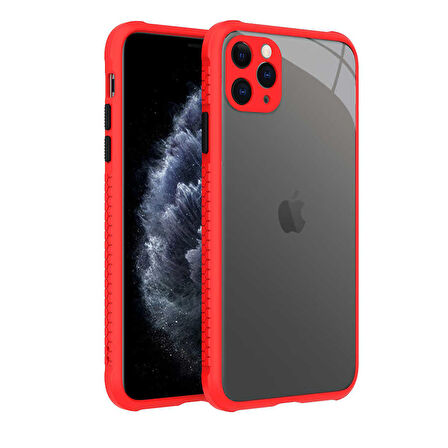iPhone 11 Pro Max Uyumlu ​​Zore Kaff Kapak-Kırmızı