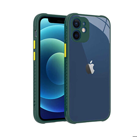 iPhone 12 Mini Uyumlu ​​Zore Kaff Kapak-Koyu Yeşil