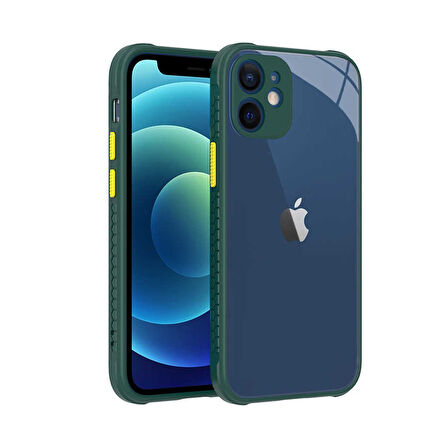 iPhone 12 Mini Uyumlu ​​ Kaff Kılıf-Koyu Yeşil