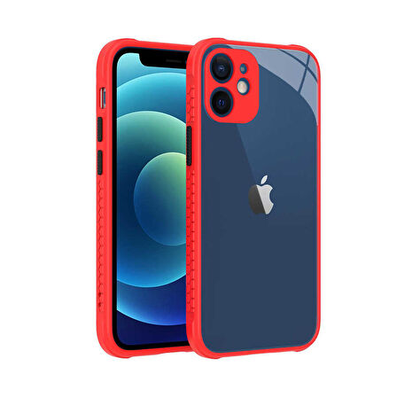 iPhone 12 Mini Uyumlu ​​Zore Kaff Kapak-Kırmızı