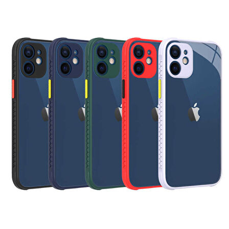 iPhone 12 Mini Uyumlu ​​Zore Kaff Kapak-Kırmızı