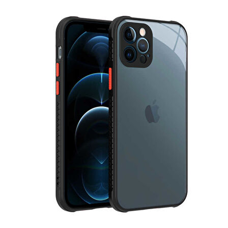 iPhone 12 Pro Uyumlu ​​ Kaff Kılıf-Siyah