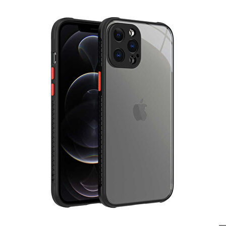 iPhone 12 Pro Max Uyumlu ​​Zore Kaff Kapak-Siyah