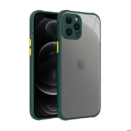 iPhone 12 Pro Max Uyumlu ​​Zore Kaff Kapak-Koyu Yeşil
