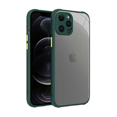iPhone 12 Pro Max Uyumlu ​​ Kaff Kılıf-Koyu Yeşil