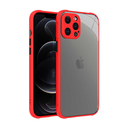 iPhone 12 Pro Max Uyumlu ​​ Kaff Kılıf-Kırmızı