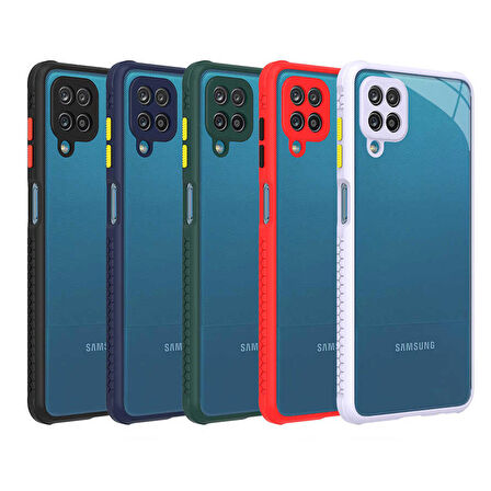 Galaxy A12 Uyumlu ​​Zore Kaff Kapak-Koyu Yeşil