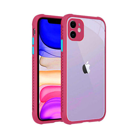 iPhone 11 Uyumlu ​​Zore Kaff Kapak-Mürdüm