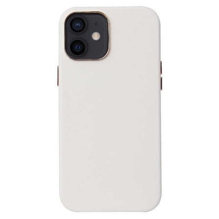 iPhone 12 Mini Uyumlu NRTK Leathersafe Wireless Kılıf-Beyaz