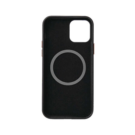 iPhone 12 Pro Max Uyumlu Zore Leathersafe Wireless Kılıf-Kırmızı