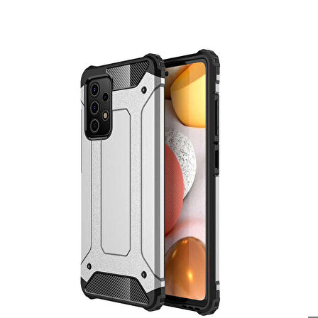 Galaxy A72 Uyumlu Zore Crash Silikon Kapak-Gri