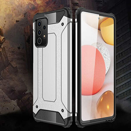 Galaxy A72 Uyumlu Zore Crash Silikon Kapak-Gri