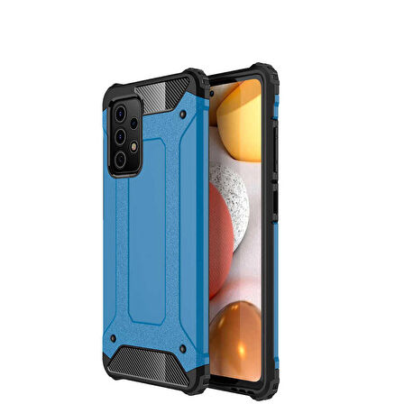 Galaxy A72 Uyumlu Zore Crash Silikon Kapak-Mavi