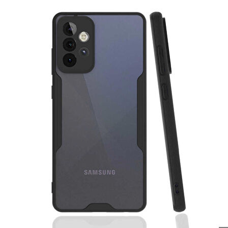 Galaxy A72 Uyumlu Zore Parfe Kapak-Siyah