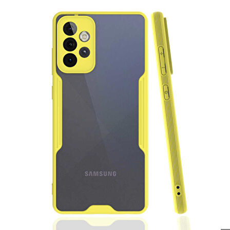 Galaxy A72 Uyumlu Zore Parfe Kapak-Sarı