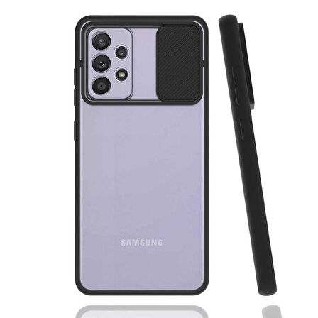 Galaxy A72 Uyumlu Zore Lensi Kapak-Siyah