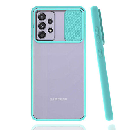 Galaxy A72 Uyumlu Zore Lensi Kapak-Turkuaz