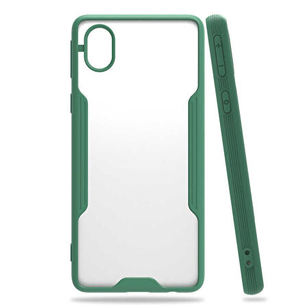 Galaxy A01 Core Uyumlu Zore Parfe Kapak-Koyu Yeşil