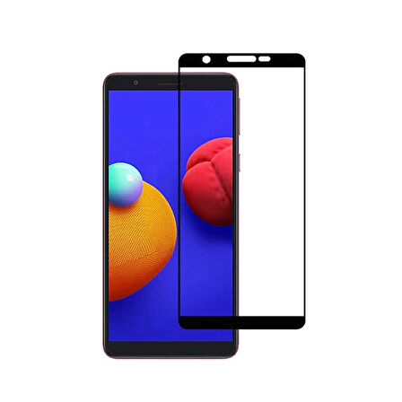 Galaxy A01 Core Uyumlu Zore Kenarları Kırılmaya Dayanıklı Cam Ekran Koruyucu