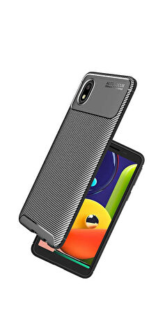 Galaxy A01 Core Uyumlu Zore Negro Silikon Kapak-Kahverengi
