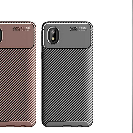 Galaxy A01 Core Uyumlu Zore Negro Silikon Kapak-Kahverengi