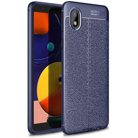Galaxy A01 Core Uyumlu Zore Niss Silikon Kapak-Lacivert