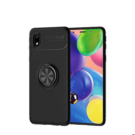 Galaxy A01 Core Uyumlu Zore Ravel Silikon Kapak-Siyah