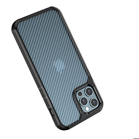 iPhone 12 Pro Max Uyumlu Zore İnoks Kapak-Siyah