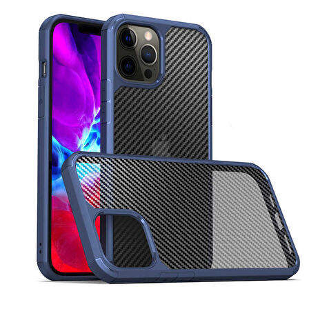 iPhone 12 Pro Max Uyumlu Zore İnoks Kılıf-Mavi