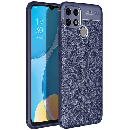 Oppo A15S Kılıf OMSY Niss Silikon Kapak-Lacivert