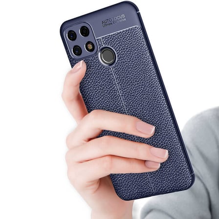 Oppo A15S Kılıf OMSY Niss Silikon Kapak-Lacivert
