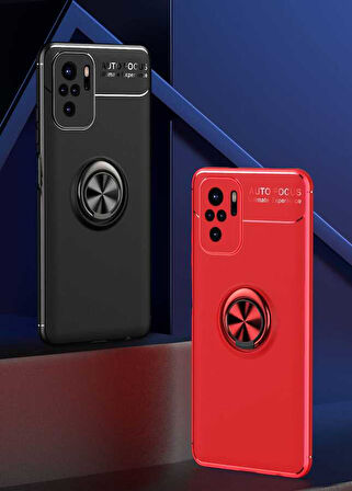 Xiaomi Poco M5S Kılıf Zore Ravel Silikon Kapak-Kırmızı
