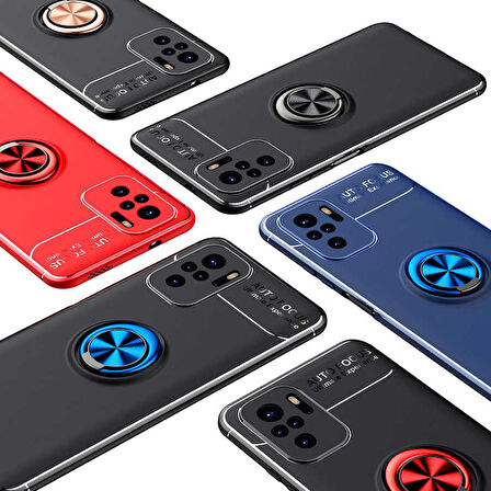Xiaomi Poco M5S Kılıf Zore Ravel Silikon Kapak-Kırmızı