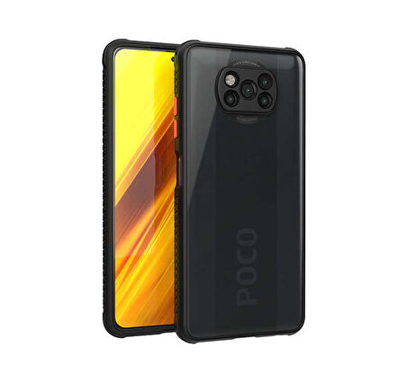 Xiaomi Poco X3 Kılıf ​​Zore Kaff Kapak-Siyah