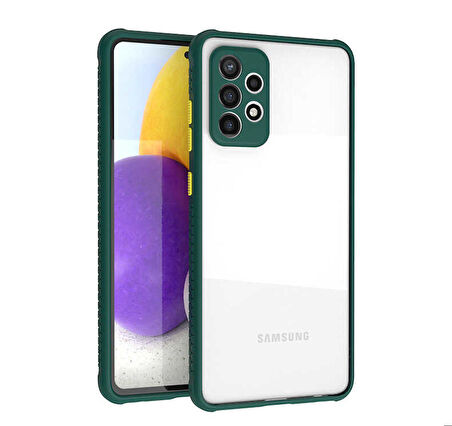 Galaxy A72 Uyumlu ​​Zore Kaff Kapak-Koyu Yeşil