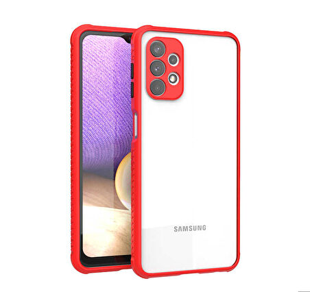 Galaxy A32 4G Uyumlu ​​Zore Kaff Kapak-Kırmızı