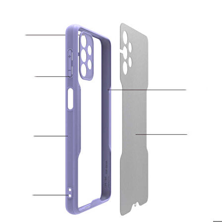 Galaxy A32 4G Uyumlu Zore Parfe Kapak-Mor