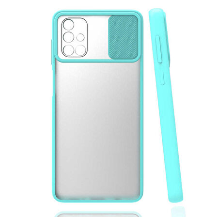 Galaxy A51 Uyumlu Zore Lensi Kapak-Turkuaz
