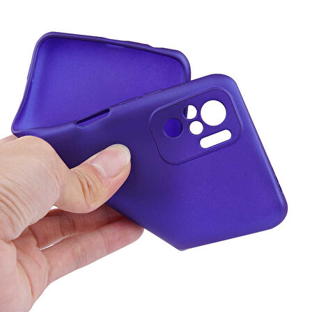 Xiaomi Poco M5S Kılıf Zore Premier Silikon Kapak-Saks Mavi