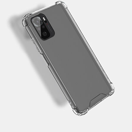 Xiaomi Redmi Note 10 Kılıf Zore Nitro Anti Shock Silikon-Renksiz