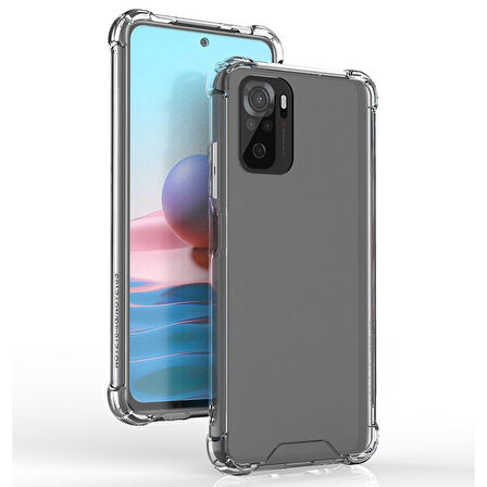 Xiaomi Redmi Note 10S Kılıf Zore Nitro Anti Shock Silikon-Renksiz