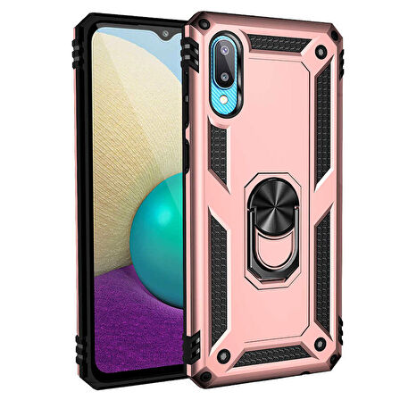 Galaxy A02 Uyumlu Zore Vega Kapak-Rose Gold