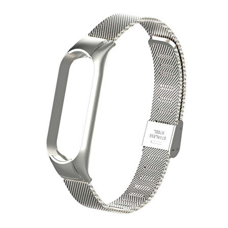 Xiaomi Mi Band 5 Uyumlu KRD-06 Metal Zore Kordon-Gold