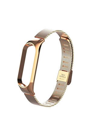 Xiaomi Mi Band 6 Uyumlu Krd-06 Metal Kordon-gold