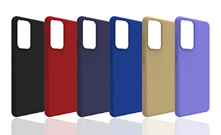 Galaxy A72 Uyumlu Zore Biye Silikon-Kırmızı