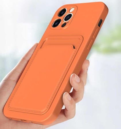 iPhone 12 Uyumlu ​​Zore Ofix Kapak-Koyu Turuncu