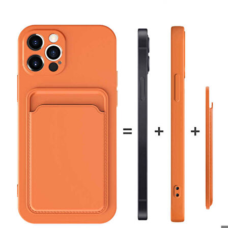 iPhone 12 Pro Uyumlu ​​Zore Ofix Kapak-Koyu Turuncu