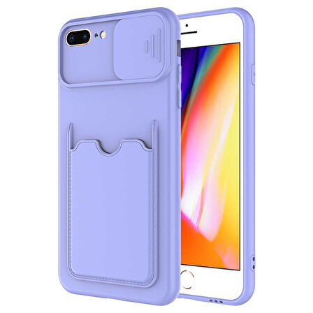 iPhone 8 Plus Uyumlu ​Zore Kartix Kapak-Lila