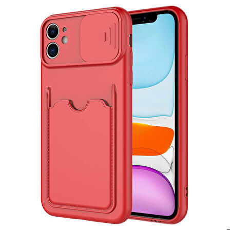 iPhone 11 Uyumlu ​Zore Kartix Kapak-Kırmızı
