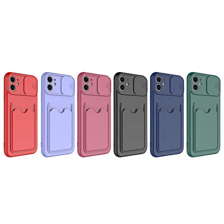 iPhone 11 Uyumlu ​Zore Kartix Kapak-Kırmızı